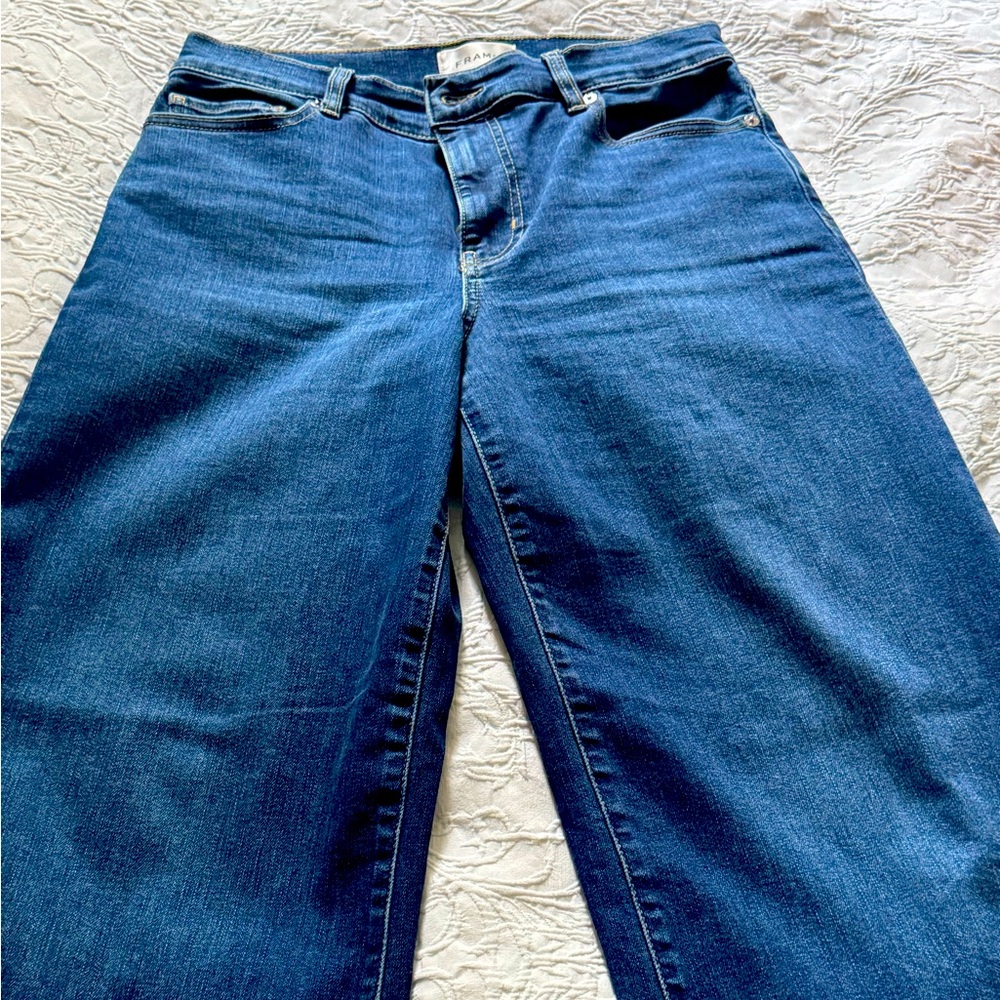 Frame wide leg jeans